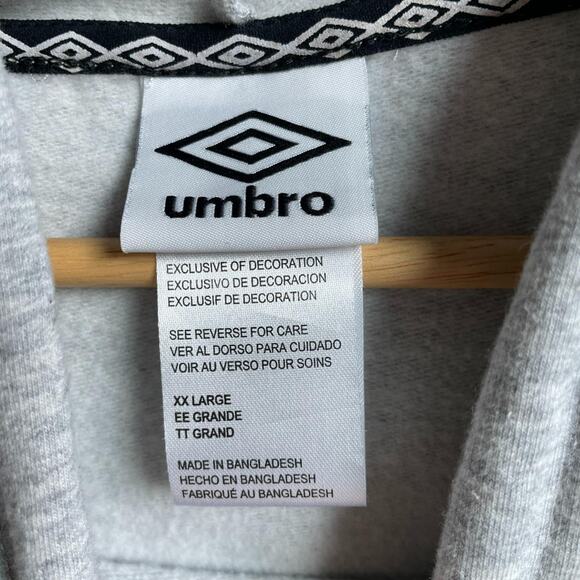 Umbro Urban Outfitters Gray Sleeveless Crop Hoodie Sweatshirt XXL - Picture 3 of 7